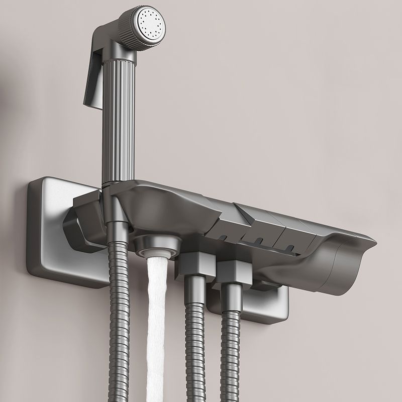 Push Button Shower System Wall Mount Handshower Square Shower System with Shower Hose Clearhalo 'Bathroom Remodel & Bathroom Fixtures' 'Home Improvement' 'home_improvement' 'home_improvement_shower_faucets' 'Shower Faucets & Systems' 'shower_faucets' 'Showers & Bathtubs Plumbing' 'Showers & Bathtubs' 1200x1200_a7a14c79-3fc8-468a-9b7d-304043f84979