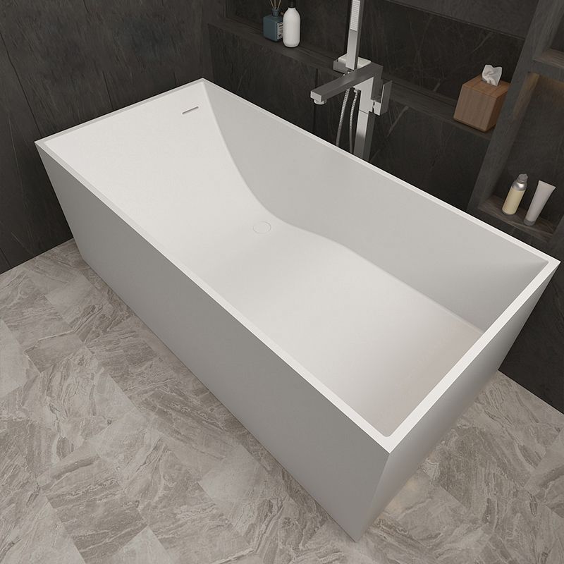 Modern Soaking Freestanding Bath Tub Stone Bathroom Bathtub with Overflow Trim Clearhalo 'Bathroom Remodel & Bathroom Fixtures' 'Bathtubs' 'Home Improvement' 'home_improvement' 'home_improvement_bathtubs' 'Showers & Bathtubs' 1200x1200_a7b9e4de-766e-46ec-a8a0-a0c332254d1b