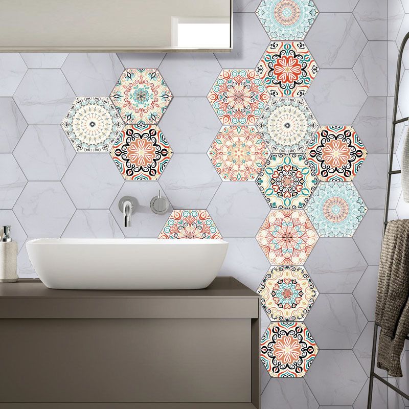 Plastic Mosaic Tile Wallpaper Hexagonal Peel and Stick Backsplash Wall Tile Clearhalo 'Flooring 'Home Improvement' 'home_improvement' 'home_improvement_peel_stick_blacksplash' 'Peel & Stick Backsplash Tile' 'peel_stick_blacksplash' 'Walls & Ceilings' Walls and Ceiling' 1200x1200_a7c1c7a4-e89b-4c1f-82f2-b0541c8033b5