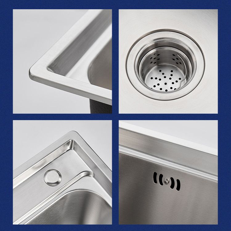 Rectangle 1 Holes Kitchen Sink Stainless Steel Double Basin Sink Clearhalo 'Home Improvement' 'home_improvement' 'home_improvement_kitchen_sinks' 'Kitchen Remodel & Kitchen Fixtures' 'Kitchen Sinks & Faucet Components' 'Kitchen Sinks' 'kitchen_sinks' 1200x1200_a7c6232f-6c9f-4c83-bd56-7e0eb5696c96