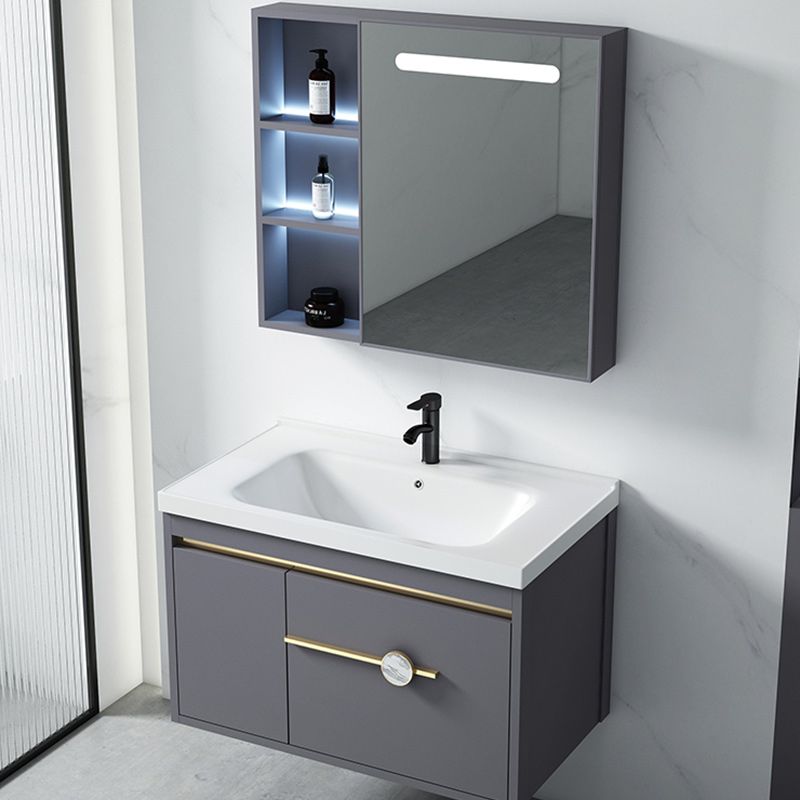 Wall Mount Bathroom Vanity Faucet Included Modern Bathroom Sink Vanity Clearhalo 'Bathroom Remodel & Bathroom Fixtures' 'Bathroom Vanities' 'bathroom_vanities' 'Home Improvement' 'home_improvement' 'home_improvement_bathroom_vanities' 1200x1200_a7d180c4-13ac-48d7-98c3-38c38786b483