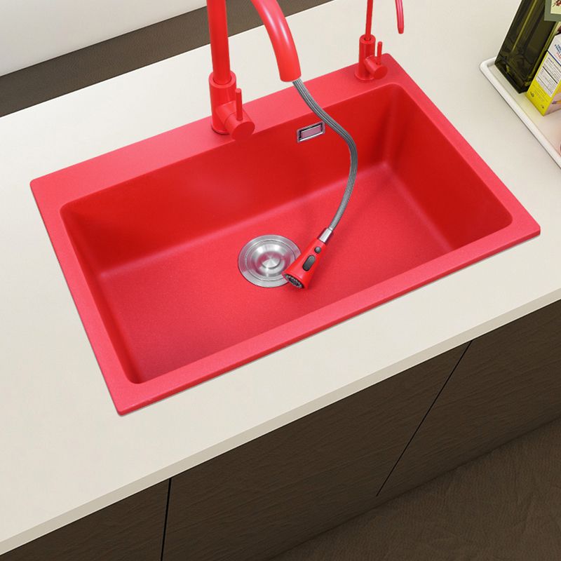 Quartz Kitchen Sink 1-Bowl Kitchen Sink with Rectangular Shape Clearhalo 'Home Improvement' 'home_improvement' 'home_improvement_kitchen_sinks' 'Kitchen Remodel & Kitchen Fixtures' 'Kitchen Sinks & Faucet Components' 'Kitchen Sinks' 'kitchen_sinks' 1200x1200_a803ff6f-633b-478a-891d-8798c59fa101