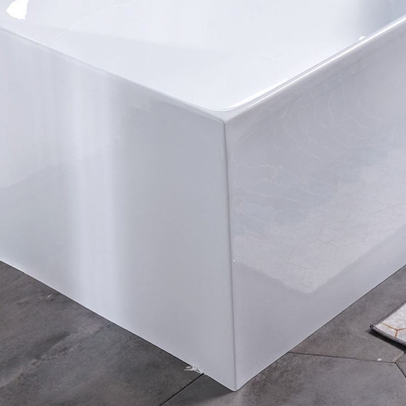 Modern Acrylic Freestanding Back to Wall Bathtub Soaking Rectangular Bath Tub Clearhalo 'Bathroom Remodel & Bathroom Fixtures' 'Bathtubs' 'Home Improvement' 'home_improvement' 'home_improvement_bathtubs' 'Showers & Bathtubs' 1200x1200_a826effb-eeee-4771-876d-4387de4b38ba