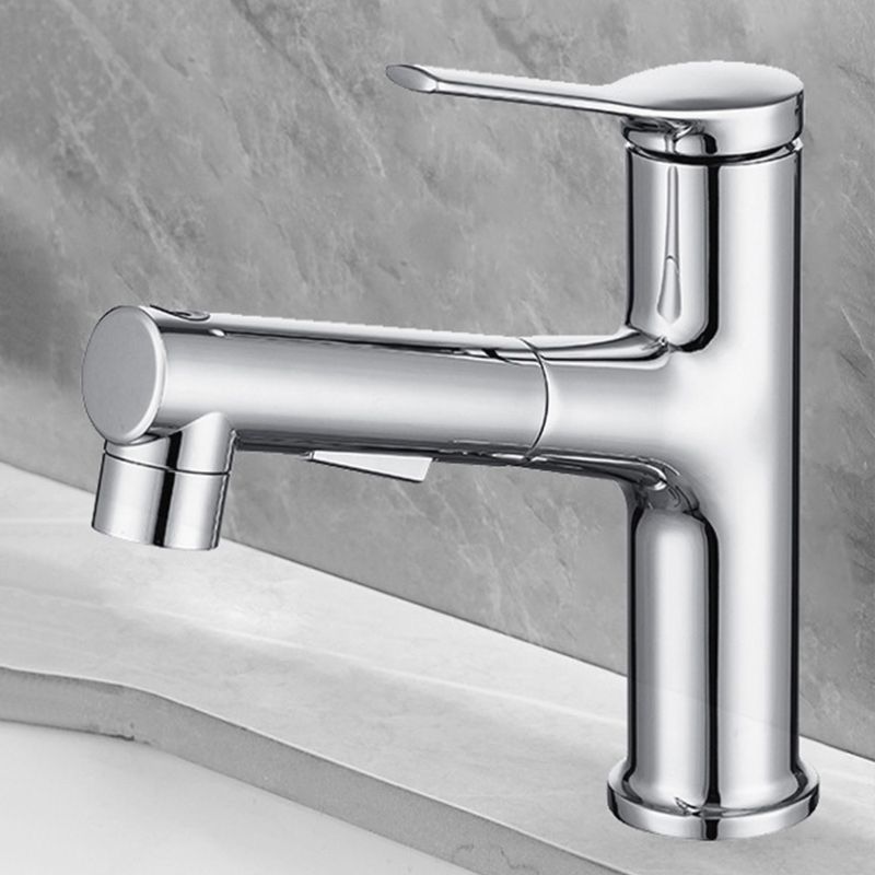 Pull-out Basin Faucets Single Handle Bathroom Faucet 1 Hole Vanity Sink Faucet Clearhalo 'Bathroom Remodel & Bathroom Fixtures' 'Bathroom Sink Faucets' 'Bathroom Sinks & Faucet Components' 'bathroom_sink_faucets' 'Home Improvement' 'home_improvement' 'home_improvement_bathroom_sink_faucets' 1200x1200_a88782e1-4878-4905-98ea-29ea192cf9b5