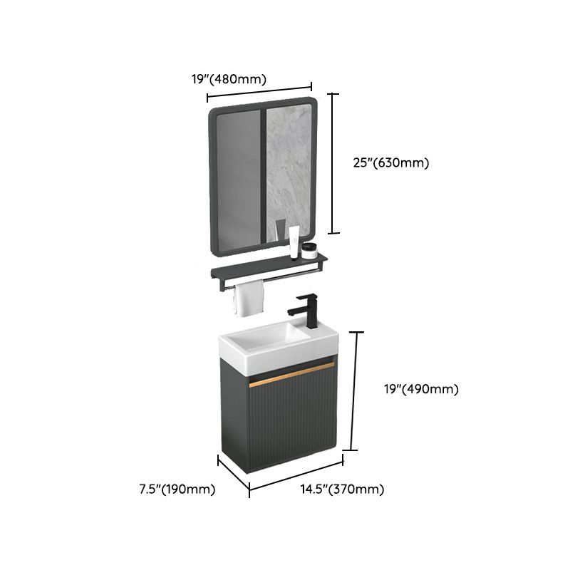 Modern Bathroom Vanity Metal Base Wall-Mounted with Soft Close Door Clearhalo 'Bathroom Remodel & Bathroom Fixtures' 'Bathroom Vanities' 'bathroom_vanities' 'Home Improvement' 'home_improvement' 'home_improvement_bathroom_vanities' 1200x1200_a8d92ae2-de10-4dd1-ae5d-9603b51af639