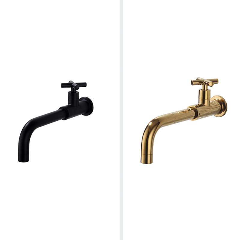 Contemporary Wall Mounted Bathroom Faucet Cross Handle Solid Brass Faucet Clearhalo 'bathroom_sink_faucets' 'Conjunta de Baño y Conjunta de Grifo' 'Coronamiento de Baño y Dispositivo de Baño' 'Grifo del lavabo del baño' 'Hogar' 'home_improvement' 'home_improvement_bathroom_sink_faucets' 'Mejoras para el hogar' 1200x1200_a8f6bc39-85ba-4bb4-ac19-ddbab490bc75