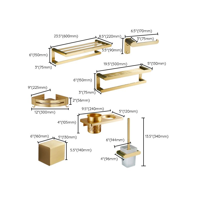 Traditional Bathroom Accessories Hardware Set Gold Bathroom Accessory Kit Clearhalo 'Bathroom Hardware Sets' 'Bathroom Hardware' 'Bathroom Remodel & Bathroom Fixtures' 'bathroom_hardware_sets' 'Home Improvement' 'home_improvement' 'home_improvement_bathroom_hardware_sets' 1200x1200_a93f4668-73e3-45b0-84cb-12397bf0ce32