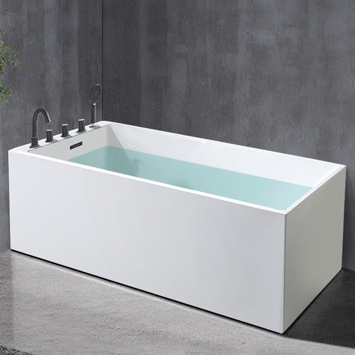 Back to Wall Antique Finish Bath Soaking Rectangular Modern Bath Tub Clearhalo 'Bathroom Remodel & Bathroom Fixtures' 'Bathtubs' 'Home Improvement' 'home_improvement' 'home_improvement_bathtubs' 'Showers & Bathtubs' 1200x1200_a98750a9-4488-4f53-8134-a7922e9598f5