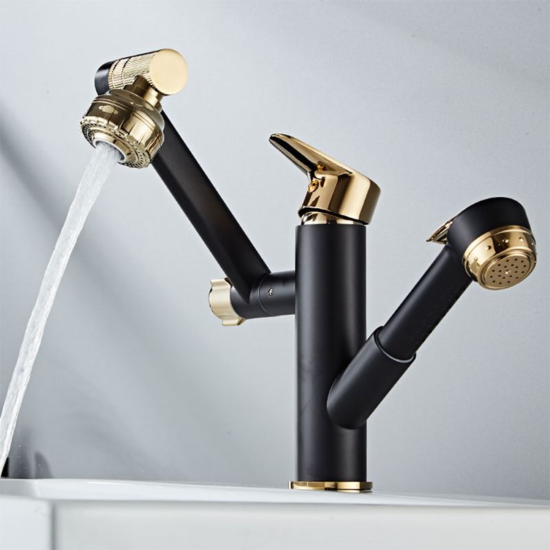 Glam Vessel Faucet Brass Lever Handles Swivel Spout Basin Lavatory Faucet Clearhalo 'Bathroom Remodel & Bathroom Fixtures' 'Bathroom Sink Faucets' 'Bathroom Sinks & Faucet Components' 'bathroom_sink_faucets' 'Home Improvement' 'home_improvement' 'home_improvement_bathroom_sink_faucets' 1200x1200_a9949d9f-4054-4591-95b9-3ee8ae16f93e