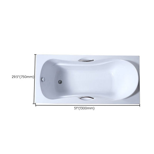 Acrylic Soaking Bath Antique Finish Rectangular Back to Wall Bath Tub Clearhalo 'Bathroom Remodel & Bathroom Fixtures' 'Bathtubs' 'Home Improvement' 'home_improvement' 'home_improvement_bathtubs' 'Showers & Bathtubs' 1200x1200_a9d0ad2c-fea3-4966-acf8-97bc05c9cc04