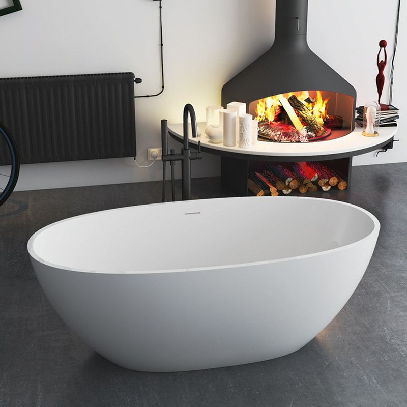 Oval Stone Soaking Bathtub Antique Finish Freestanding Bath Tub Clearhalo 'Bathroom Remodel & Bathroom Fixtures' 'Bathtubs' 'Home Improvement' 'home_improvement' 'home_improvement_bathtubs' 'Showers & Bathtubs' 1200x1200_a9d4b4a7-b5c0-4d86-a9da-ace7cb362f1d