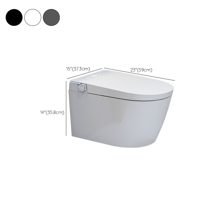 Designer Wall Mounted Bidet Elongated Foot Sensor Ceramic Heated Seat Clearhalo 'Bathroom Remodel & Bathroom Fixtures' 'Bidets' 'Home Improvement' 'home_improvement' 'home_improvement_bidets' 'Toilets & Bidets' 1200x1200_a9dc1ac9-d33d-48ee-af90-aef65b0a0b4b