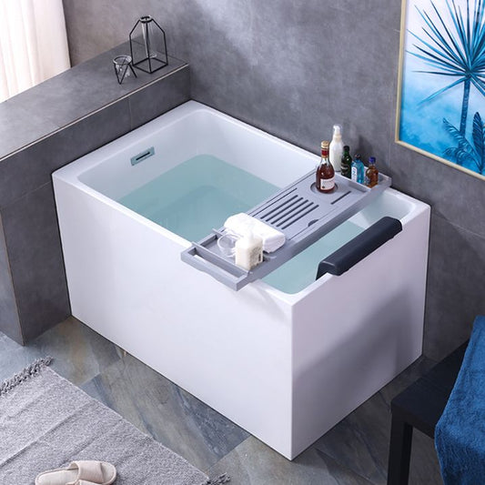 Back to Wall Soaking Tub Rectangular Antique Finish Modern Bath Tub (Board not Included) Clearhalo 'Bathroom Remodel & Bathroom Fixtures' 'Bathtubs' 'Home Improvement' 'home_improvement' 'home_improvement_bathtubs' 'Showers & Bathtubs' 1200x1200_aa109e15-31f9-49be-aba9-b2339e57e4e7