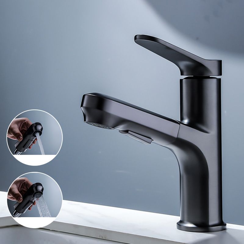 Modern Sink Faucet Solid Color Copper Centerset Lavatory Faucet for Bathroom Clearhalo 'Bathroom Remodel & Bathroom Fixtures' 'Bathroom Sink Faucets' 'Bathroom Sinks & Faucet Components' 'bathroom_sink_faucets' 'Home Improvement' 'home_improvement' 'home_improvement_bathroom_sink_faucets' 1200x1200_aa25a4cf-c1af-4289-b633-59a34fd8b545