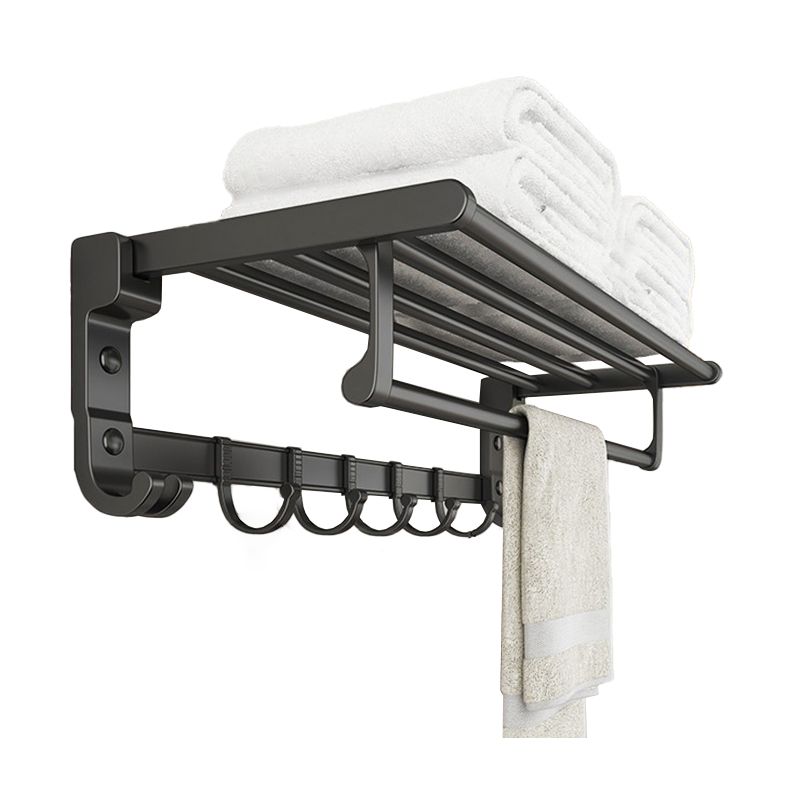 Chrome/Black Classic Bathroom Accessory Set Modern Bath Shelf/ Towel Bar & Paper Holder Clearhalo 'Bathroom Hardware Sets' 'Bathroom Hardware' 'Bathroom Remodel & Bathroom Fixtures' 'bathroom_hardware_sets' 'Home Improvement' 'home_improvement' 'home_improvement_bathroom_hardware_sets' 1200x1200_aa2950a2-c081-452b-aaf5-ed254b6b59e9