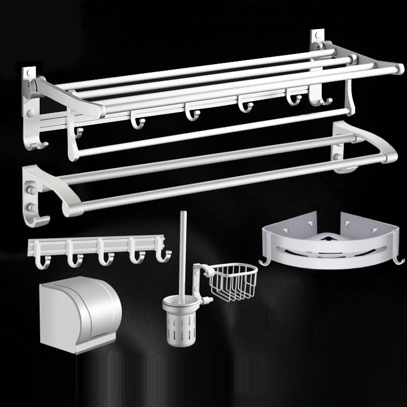 Modern Bathroom Accessories Hardware Set Silver Bathroom Accessory Kit Clearhalo 'Bathroom Hardware Sets' 'Bathroom Hardware' 'Bathroom Remodel & Bathroom Fixtures' 'bathroom_hardware_sets' 'Home Improvement' 'home_improvement' 'home_improvement_bathroom_hardware_sets' 1200x1200_aa436558-6b1a-4b08-a8d0-0d0ee647ace6