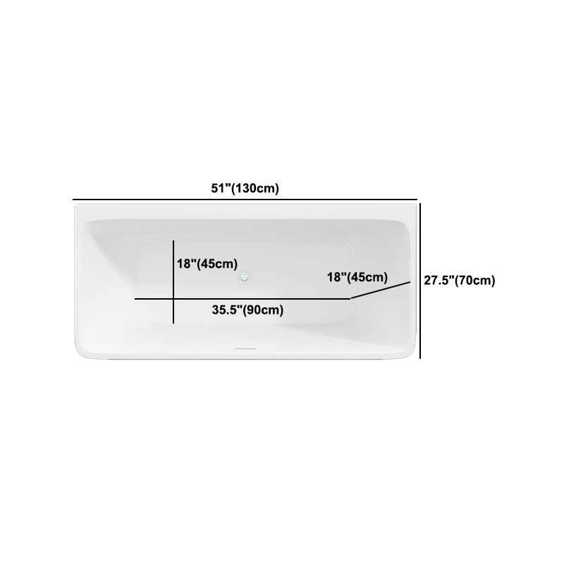Modern Rectangular Drop-in Bathtub Acrylic White Bath Tub for Home Clearhalo 'Bathroom Remodel & Bathroom Fixtures' 'Bathtubs' 'Home Improvement' 'home_improvement' 'home_improvement_bathtubs' 'Showers & Bathtubs' 1200x1200_aa66f19e-8add-4cd4-8365-8f22c33b302f