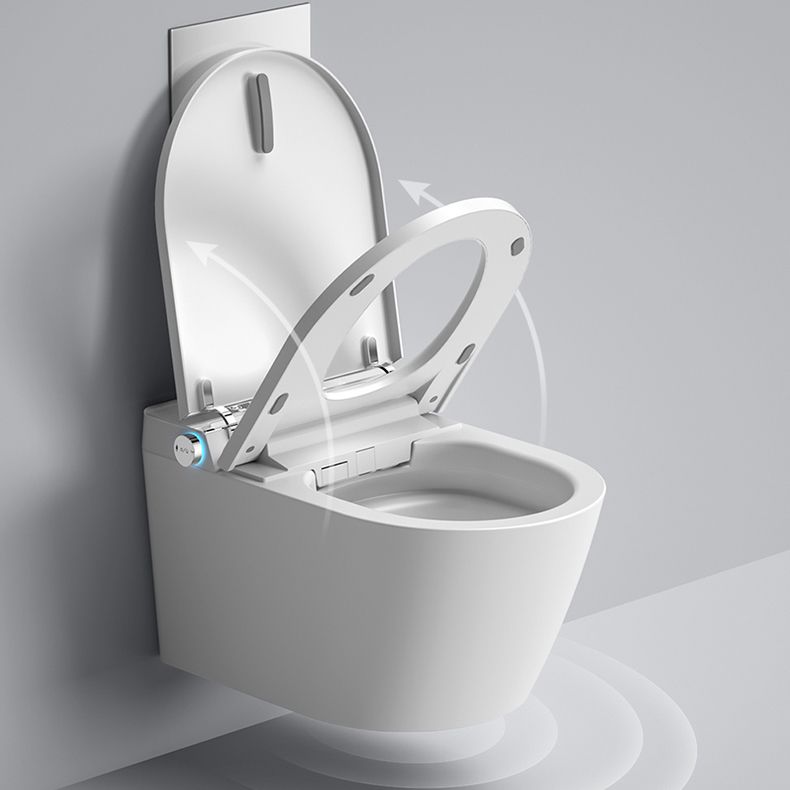 Heated Seat Wall Hung Toilet Set Elongated Wall Mounted Bidet Clearhalo 'Bathroom Remodel & Bathroom Fixtures' 'Bidets' 'Home Improvement' 'home_improvement' 'home_improvement_bidets' 'Toilets & Bidets' 1200x1200_aa799e7d-775b-4b87-ba34-a0fadcf912ab