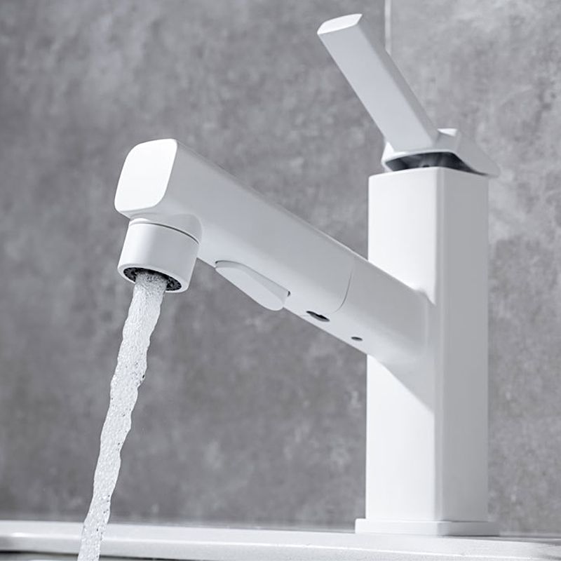 Lever Handle Faucet Pull-out Vessel Sink Faucet with Swivel Spout Clearhalo 'Bathroom Remodel & Bathroom Fixtures' 'Bathroom Sink Faucets' 'Bathroom Sinks & Faucet Components' 'bathroom_sink_faucets' 'Home Improvement' 'home_improvement' 'home_improvement_bathroom_sink_faucets' 1200x1200_aac1de58-9dcd-4f07-9020-7702e64c1d58