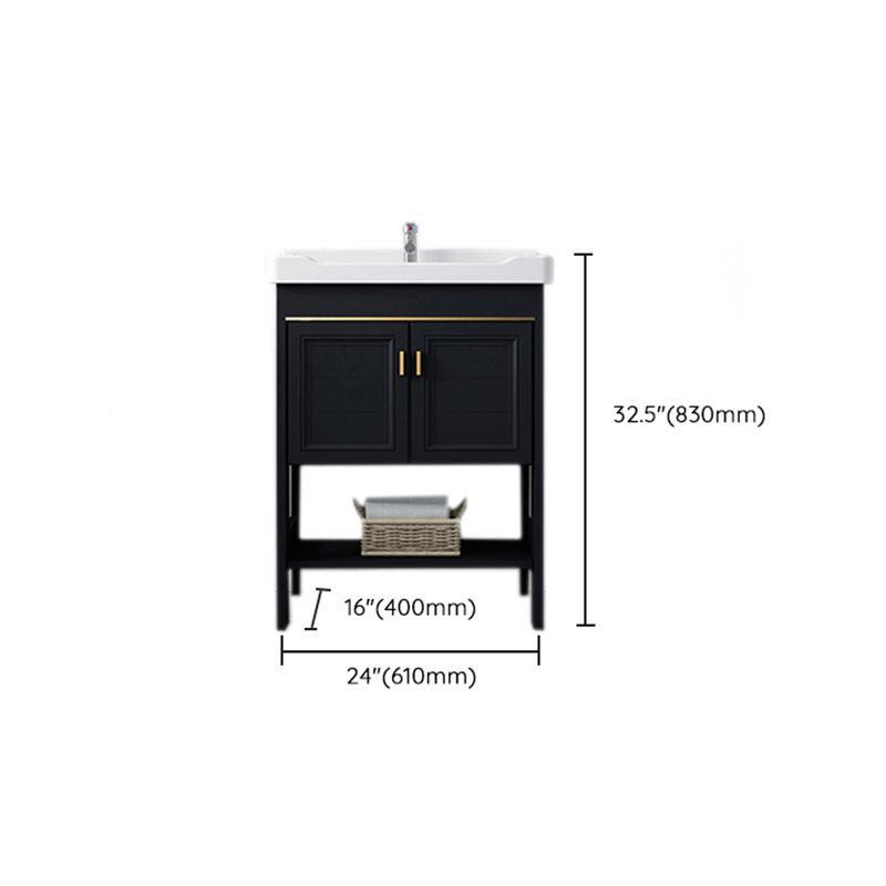 Shelving Included Bath Vanity Set Mirror Freestanding Vanity Set with Single Sink Clearhalo 'Bathroom Remodel & Bathroom Fixtures' 'Bathroom Vanities' 'bathroom_vanities' 'Home Improvement' 'home_improvement' 'home_improvement_bathroom_vanities' 1200x1200_aaef5a04-cb47-47ea-a33c-3f0d656d6ff0