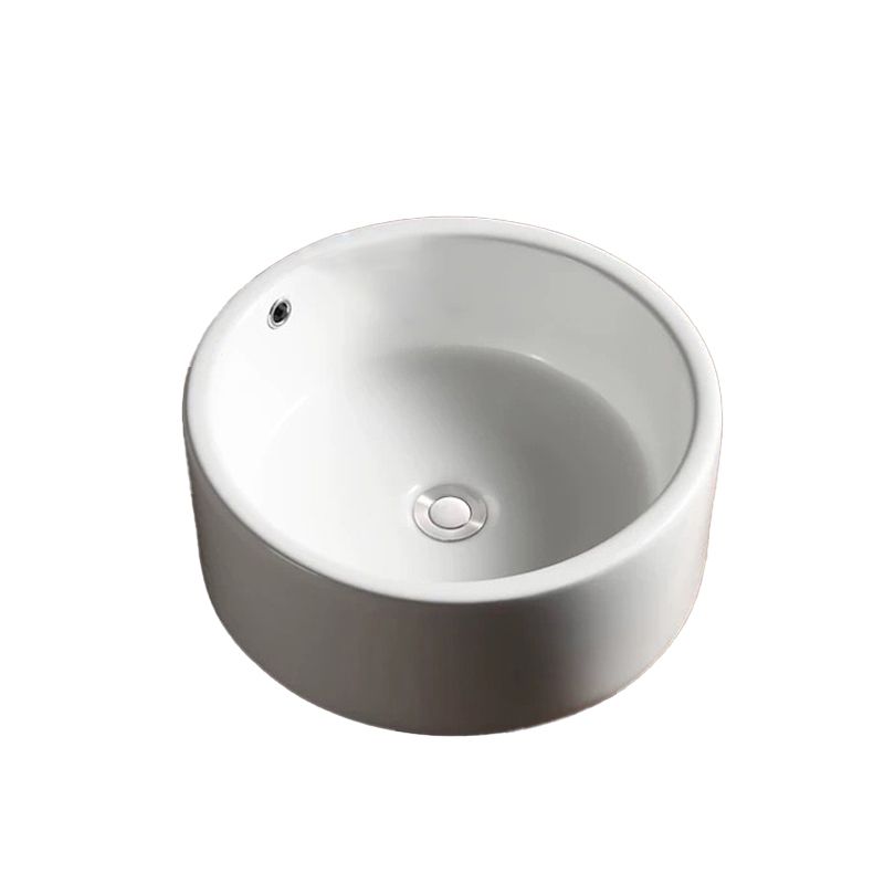 Modern Vessel Bathroom Sink Porcelain Oval with Pop-Up Drain Bathroom Sink Clearhalo 'Bathroom Remodel & Bathroom Fixtures' 'Bathroom Sinks & Faucet Components' 'Bathroom Sinks' 'bathroom_sink' 'Home Improvement' 'home_improvement' 'home_improvement_bathroom_sink' 1200x1200_ab29b250-70d7-48f5-ab2c-d1bf8f939ad3