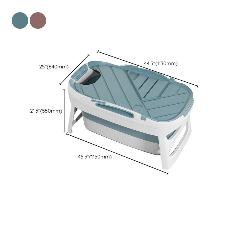 Plastic Rectangular Bath Tub Foldable Soaking Tub with Internal Drain Clearhalo 'Bathroom Remodel & Bathroom Fixtures' 'Bathtubs' 'Home Improvement' 'home_improvement' 'home_improvement_bathtubs' 'Showers & Bathtubs' 1200x1200_ab3cdac9-ae17-4b6d-a0e8-b4f609483a0a