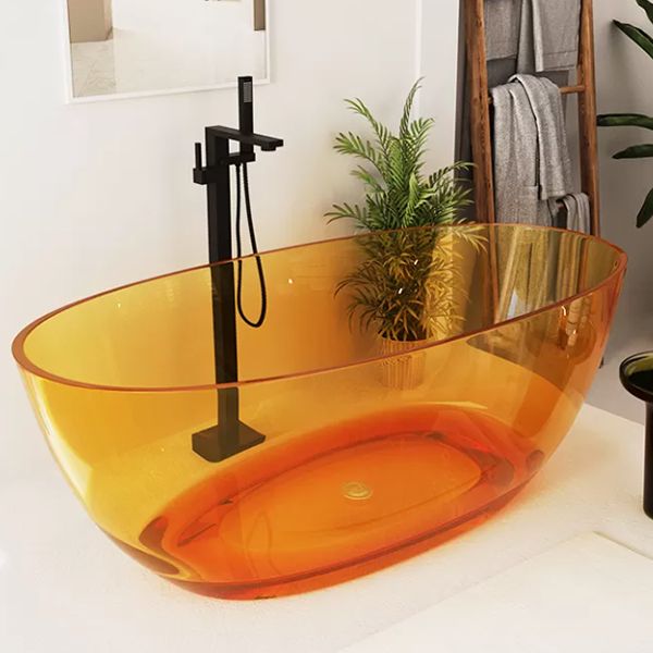 Flat Bottom Soaking Bathtub Antique Finish Modern Oval Bath Tub Clearhalo 'Bathroom Remodel & Bathroom Fixtures' 'Bathtubs' 'Home Improvement' 'home_improvement' 'home_improvement_bathtubs' 'Showers & Bathtubs' 1200x1200_ab743337-5e5c-4953-9c49-6793433b5ca5