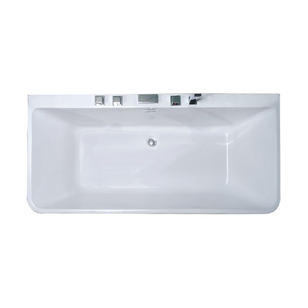 Back to Wall Rectangular Bath Antique Finish Soaking Modern Bathtub Clearhalo 'Bathroom Remodel & Bathroom Fixtures' 'Bathtubs' 'Home Improvement' 'home_improvement' 'home_improvement_bathtubs' 'Showers & Bathtubs' 1200x1200_ab7bd539-2798-4eb0-80a9-e5b3b255d3f8