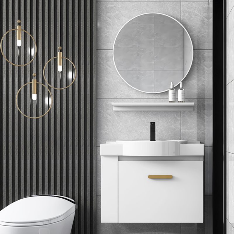 Modern Single Sink Vanity Set Wall Mount White Ceramic Vanity Clearhalo 'Bathroom Remodel & Bathroom Fixtures' 'Bathroom Vanities' 'bathroom_vanities' 'Home Improvement' 'home_improvement' 'home_improvement_bathroom_vanities' 1200x1200_ab8dd574-f8e1-4a21-ae68-73d4040b3dbe