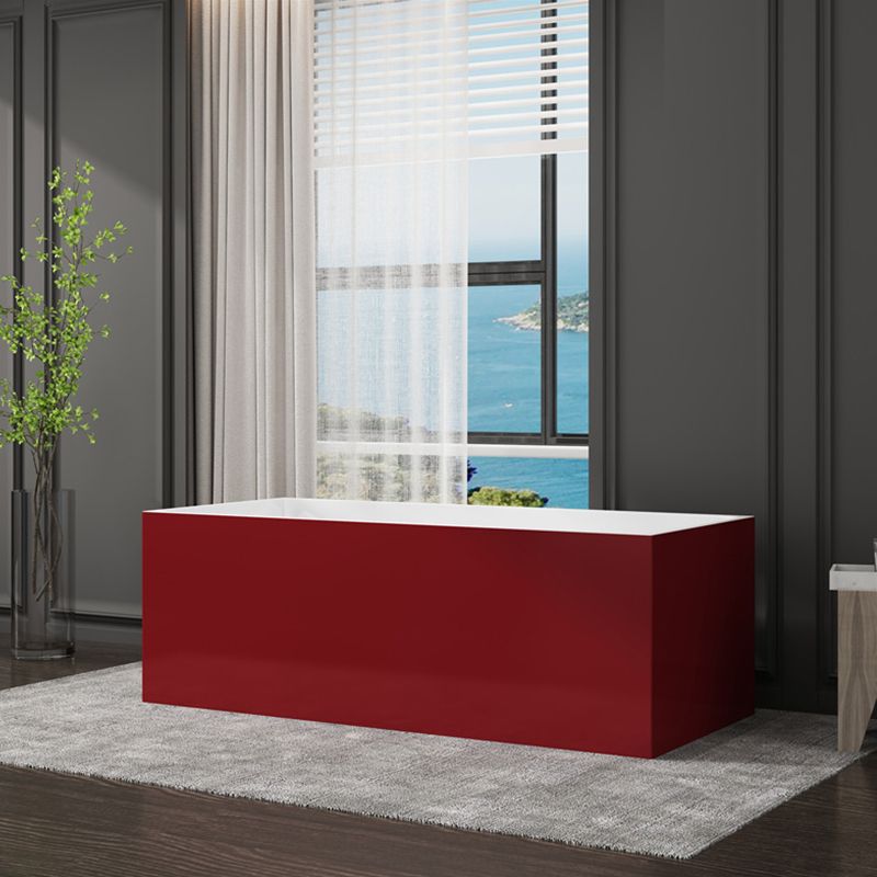 Modern Style Freestanding Bath Tub Stone Bathtub with Overflow Trim Clearhalo 'Bathroom Remodel & Bathroom Fixtures' 'Bathtubs' 'Home Improvement' 'home_improvement' 'home_improvement_bathtubs' 'Showers & Bathtubs' 1200x1200_abe01d6c-861b-4492-b012-b7349870a8ea