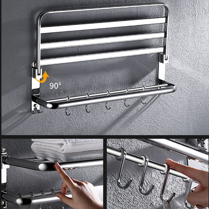 Modern Stainless Steel Bath Shelf Paper Holder Bathroom Accessory Kit Clearhalo 'Bathroom Hardware Sets' 'Bathroom Hardware' 'Bathroom Remodel & Bathroom Fixtures' 'bathroom_hardware_sets' 'Home Improvement' 'home_improvement' 'home_improvement_bathroom_hardware_sets' 1200x1200_ac0c3d96-5448-43f9-89fb-eb9bf01a3a8b