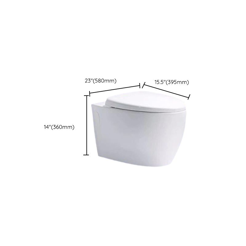 Elongated Wall Hung Toilet Set Vitreous China Wall Mounted Bidet Clearhalo 'Bathroom Remodel & Bathroom Fixtures' 'Bidets' 'Home Improvement' 'home_improvement' 'home_improvement_bidets' 'Toilets & Bidets' 1200x1200_ac2e9732-6917-4d56-9d21-ef3175bf624c