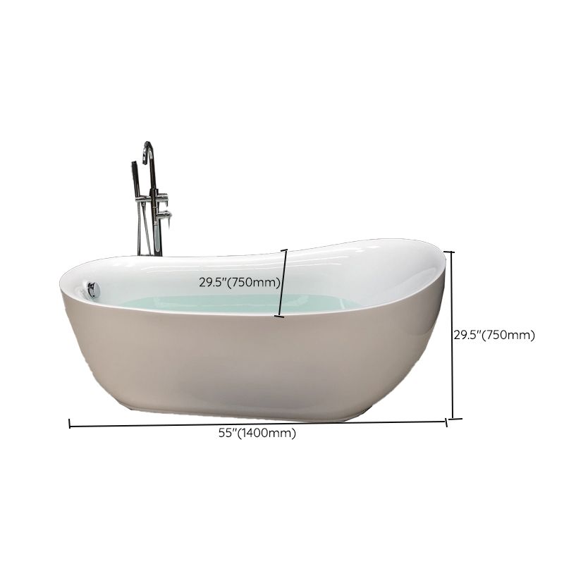 Modern Style Freestanding Bath Tub Acrylic Free Form Bathtub in White Clearhalo 'Bathroom Remodel & Bathroom Fixtures' 'Bathtubs' 'Home Improvement' 'home_improvement' 'home_improvement_bathtubs' 'Showers & Bathtubs' 1200x1200_acb8fa38-2ce5-40eb-9b2f-ae20be7b9ed5