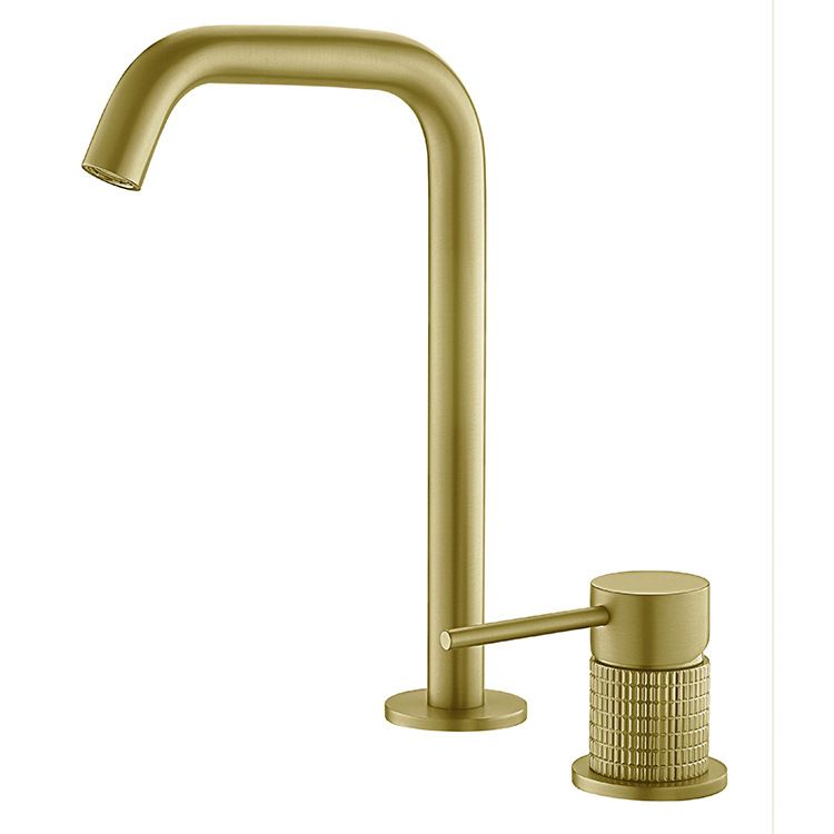 Luxury 8.97" H Vanity Sink Faucet Circular Lever Handle Basin Faucet Clearhalo 'bathroom_sink_faucets' 'Conjunta de Baño y Conjunta de Grifo' 'Coronamiento de Baño y Dispositivo de Baño' 'Grifo del lavabo del baño' 'Hogar' 'home_improvement' 'home_improvement_bathroom_sink_faucets' 'Mejoras para el hogar' 1200x1200_acc1e9ae-7207-4e7f-ab67-2b57d5bb062f