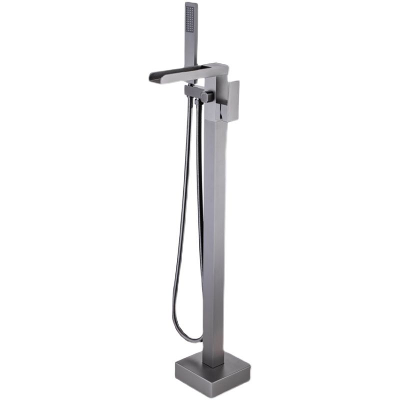 Floor Mounted Metal Freestanding Tub Filler Waterfall Freestanding Bathtub Faucet Clearhalo 'Bathroom Remodel & Bathroom Fixtures' 'Bathtub Faucets' 'bathtub_faucets' 'Home Improvement' 'home_improvement' 'home_improvement_bathtub_faucets' 1200x1200_acf8c67c-5b3b-4c72-a3bd-de7f2cd28f15