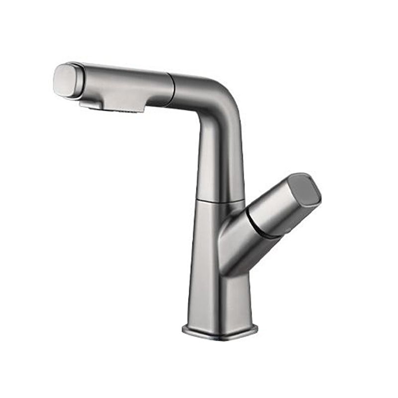 Vessel Sink Faucet Pull-out Bathroom Faucet with Single Knob Handle Clearhalo 'bathroom_sink_faucets' 'Conjunta de Baño y Conjunta de Grifo' 'Coronamiento de Baño y Dispositivo de Baño' 'Grifo del lavabo del baño' 'Hogar' 'home_improvement' 'home_improvement_bathroom_sink_faucets' 'Mejoras para el hogar' 1200x1200_ad10c0bf-4e91-44dc-b5d8-e2d053662453