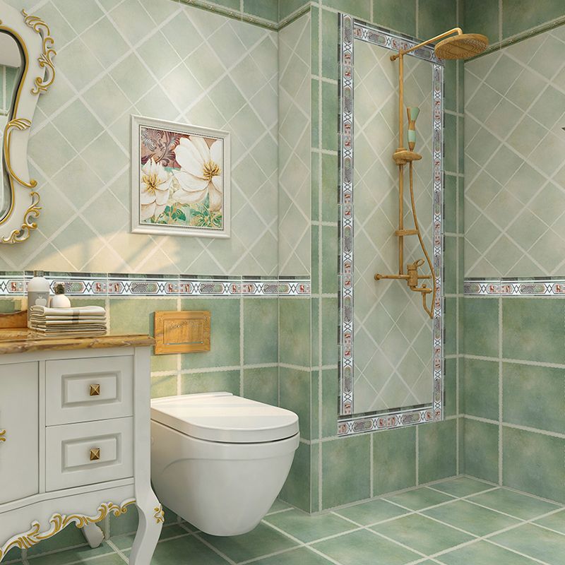 Square Ceramic Matte Straight Edge Singular Tile Vintage Bathroom Floor Clearhalo 'Floor Tiles & Wall Tiles' 'floor_tiles_wall_tiles' 'Flooring 'Home Improvement' 'home_improvement' 'home_improvement_floor_tiles_wall_tiles' Walls and Ceiling' 1200x1200_ad11119a-452e-4bbd-acf8-2bd02b285fae