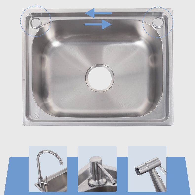 Scratchproof Kitchen Sink Stainless Steel 1 Holes Drop-In Kitchen Sink Only Clearhalo 'Home Improvement' 'home_improvement' 'home_improvement_kitchen_sinks' 'Kitchen Remodel & Kitchen Fixtures' 'Kitchen Sinks & Faucet Components' 'Kitchen Sinks' 'kitchen_sinks' 1200x1200_ad1f945a-232e-42ab-a72d-a4b687731c7e