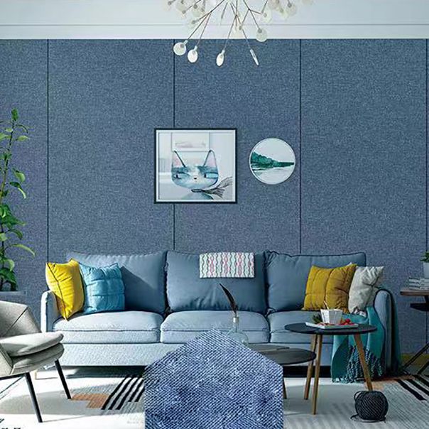 Modern Style Linen Wall Panel Living Room Peel and Stick Wall Paneling Clearhalo 'Flooring 'Home Improvement' 'home_improvement' 'home_improvement_wall_paneling' 'Wall Paneling' 'wall_paneling' 'Walls & Ceilings' Walls and Ceiling' 1200x1200_ad3376b0-a23e-489a-b602-efa66b3a56ba
