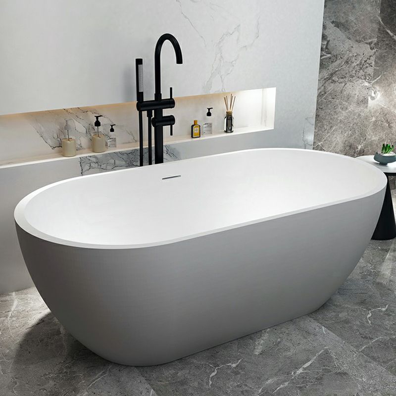 Stone Soaking Oval Bathtub Antique Finish Freestanding Bath Tub Clearhalo 'Bathroom Remodel & Bathroom Fixtures' 'Bathtubs' 'Home Improvement' 'home_improvement' 'home_improvement_bathtubs' 'Showers & Bathtubs' 1200x1200_ad39f6af-4e44-4e93-b823-676d942db3a4