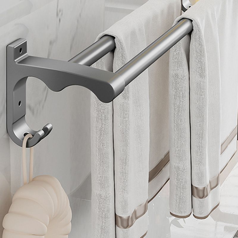 Modern Metal Bathroom Accessory Set Polished Sliver Bath Shelf/Paper Holder/Robe Hooks Clearhalo 'Bathroom Hardware Sets' 'Bathroom Hardware' 'Bathroom Remodel & Bathroom Fixtures' 'bathroom_hardware_sets' 'Home Improvement' 'home_improvement' 'home_improvement_bathroom_hardware_sets' 1200x1200_ad5a9655-8cda-4bdd-9101-dcd971cc0777