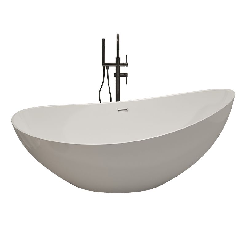 Modern Ellipse Acrylic Bathtub Freestand Soaking Bathtub with Drain Bath Tub Clearhalo 'Bathroom Remodel & Bathroom Fixtures' 'Bathtubs' 'Home Improvement' 'home_improvement' 'home_improvement_bathtubs' 'Showers & Bathtubs' 1200x1200_ad63a7b4-2028-4014-b23c-75d513994845