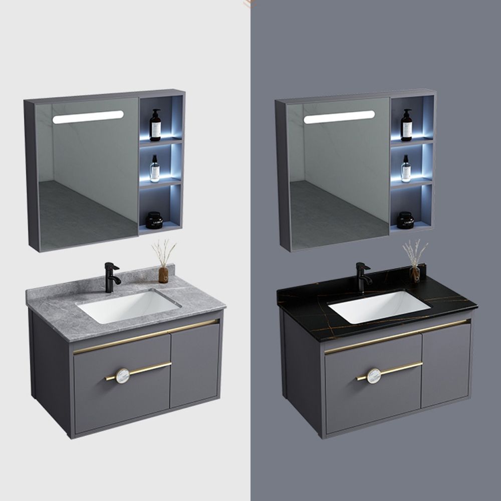 Glam Bathroom Vanity Set Wall Mount Faucet Included Bathroom Sink Vanity Clearhalo 'Bathroom Remodel & Bathroom Fixtures' 'Bathroom Vanities' 'bathroom_vanities' 'Home Improvement' 'home_improvement' 'home_improvement_bathroom_vanities' 1200x1200_ad6d6cea-aca8-4ddc-ae74-5aa9b82c31c0