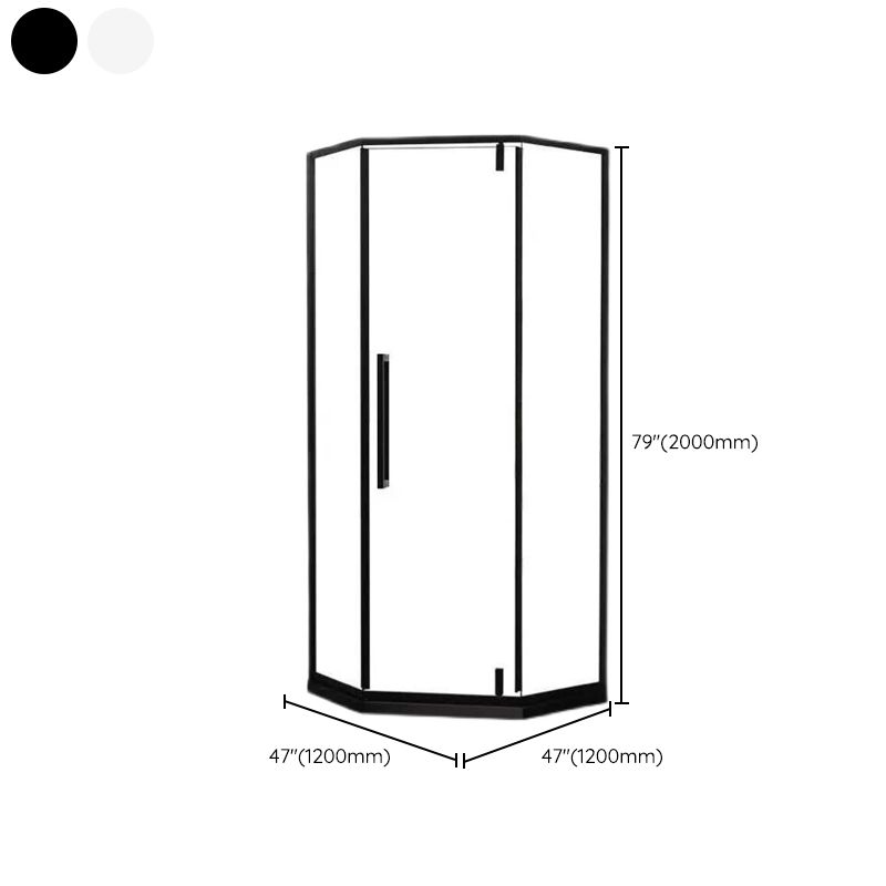 Tempered Glass Shower Stall with Fixed Panel Neo-Angle Corner Shower Stall Clearhalo 'Bathroom Remodel & Bathroom Fixtures' 'Home Improvement' 'home_improvement' 'home_improvement_shower_stalls_enclosures' 'Shower Stalls & Enclosures' 'shower_stalls_enclosures' 'Showers & Bathtubs' 1200x1200_ad90320d-f284-4100-90d2-c36ebc83f456