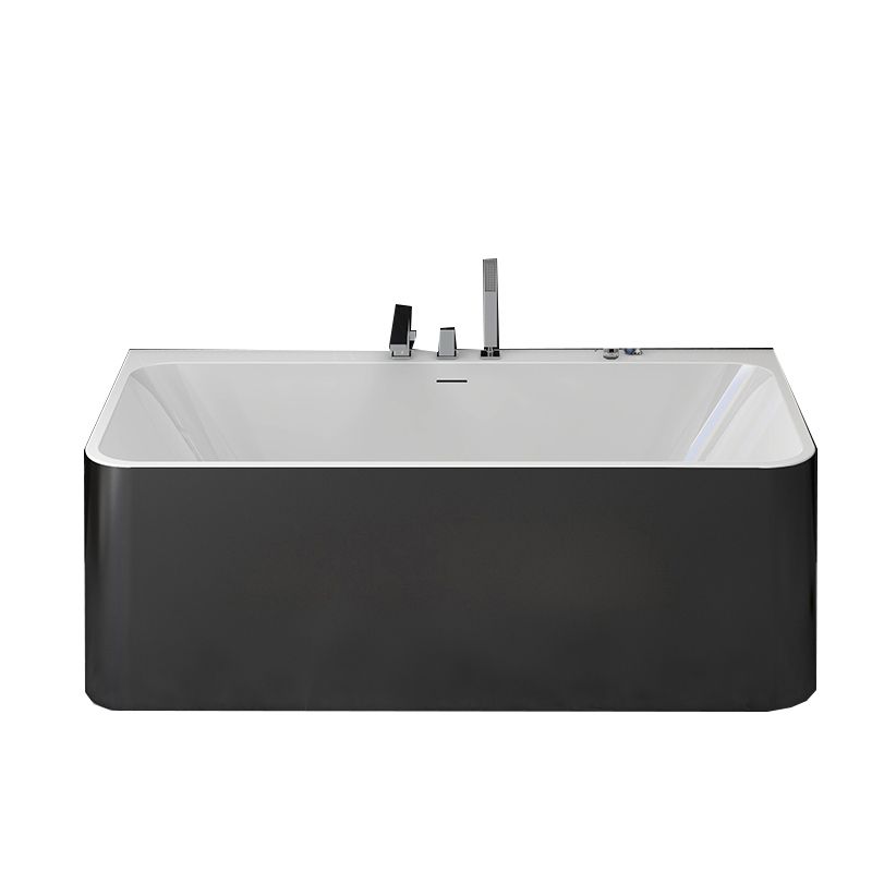 Modern Style Stone Soaking Bathtub Rectangle Back to Wall Bathtub Clearhalo 'Bathroom Remodel & Bathroom Fixtures' 'Bathtubs' 'Home Improvement' 'home_improvement' 'home_improvement_bathtubs' 'Showers & Bathtubs' 1200x1200_adc55b5e-5da7-4854-9861-cafbfaa41e93