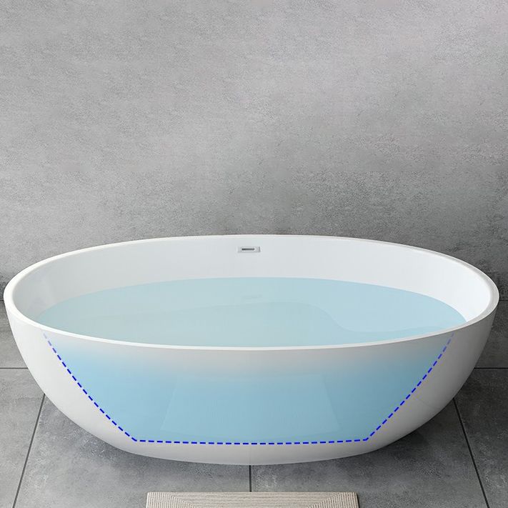 Modern Soaking Freestanding Bath Tub Acrylic Oval Bathtub with Overflow Trim Clearhalo 'Bathroom Remodel & Bathroom Fixtures' 'Bathtubs' 'Home Improvement' 'home_improvement' 'home_improvement_bathtubs' 'Showers & Bathtubs' 1200x1200_adedfa23-a589-4054-82e8-77fb836b46cf