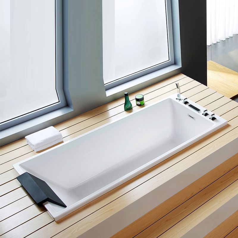 Modern Embedded Bathtub Acrylic Bath Tub with Drain and Massage Device Clearhalo 'Bathroom Remodel & Bathroom Fixtures' 'Bathtubs' 'Home Improvement' 'home_improvement' 'home_improvement_bathtubs' 'Showers & Bathtubs' 1200x1200_ae281b63-ffb1-456f-8818-fa32b3af92a2