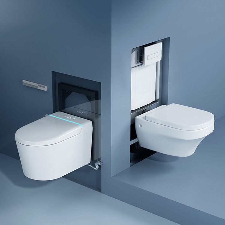 Elongated Wall Hung Toilet Set Temperature Control Wall Mounted Bidet Clearhalo 'Bathroom Remodel & Bathroom Fixtures' 'Bidets' 'Home Improvement' 'home_improvement' 'home_improvement_bidets' 'Toilets & Bidets' 1200x1200_ae343b5e-4678-4664-b514-4d8f77d6dc7c