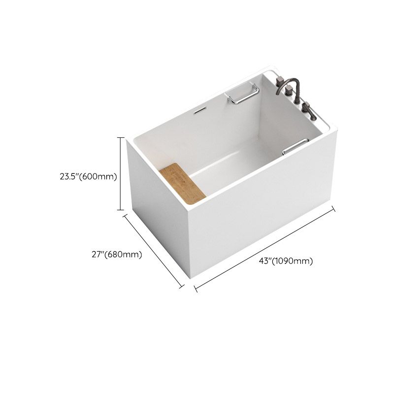 Modern Corner White Acrylic Bathtub Rectangle with Drain Bath Tub Clearhalo 'Bathroom Remodel & Bathroom Fixtures' 'Bathtubs' 'Home Improvement' 'home_improvement' 'home_improvement_bathtubs' 'Showers & Bathtubs' 1200x1200_ae37a725-f846-4cc6-abd2-ad6283a06afd