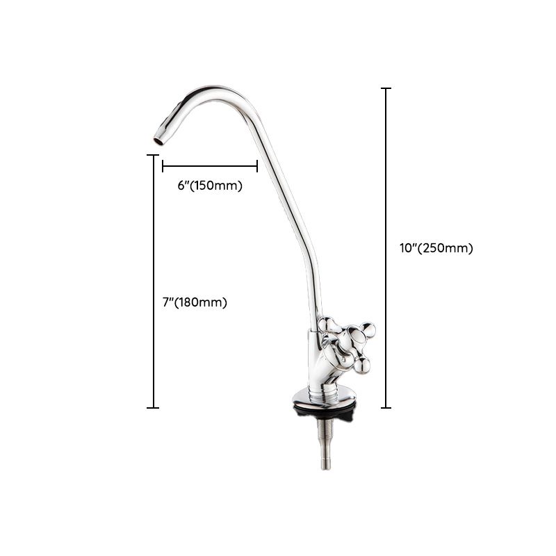 Modern Style Standard Kitchen Faucet Gooseneck 1-Hole Standard Kitchen Faucet Clearhalo 'Home Improvement' 'home_improvement' 'home_improvement_kitchen_faucets' 'Kitchen Faucets' 'Kitchen Remodel & Kitchen Fixtures' 'Kitchen Sinks & Faucet Components' 'kitchen_faucets' 1200x1200_ae3d09d8-5972-4905-b9b0-3756bb0765ca